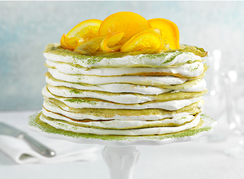 recipe preview image - matcha crepe cake