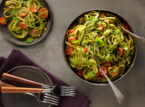 recipe preview image - matcha pasta